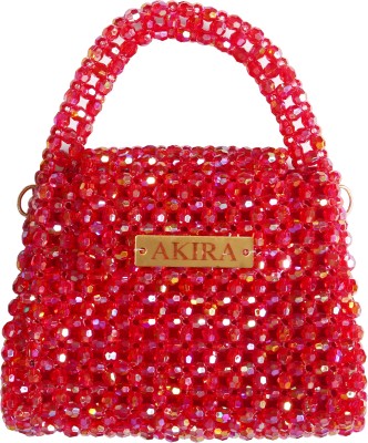 Akira Fashion Red Sling Bag Unique Ruby Red Beaded Handmade Sling/Handbag