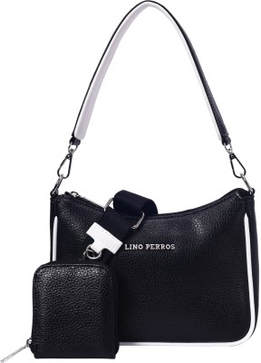 LINO PERROS Black Sling Bag Women's Black Sling Bag