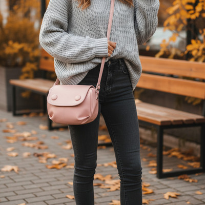 Leather Land Pink Sling Bag Gorgeous Sling in Peach pink