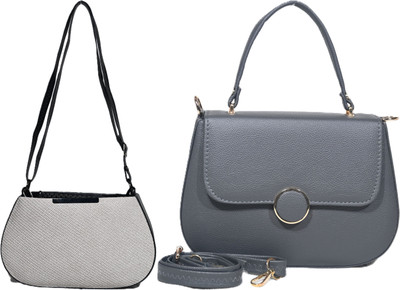 Despacito Black, Grey Sling Bag Elegant sling bag(Pack of 2)