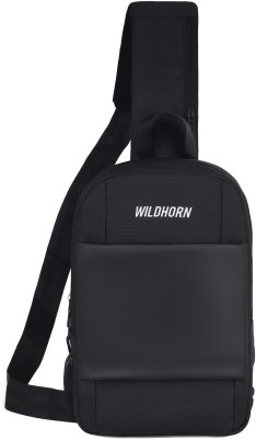 WILDHORN Black Shoulder Bag Top Quality Sling Crossbody Bag for Men Women