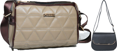 Despacito Khaki, Black Sling Bag Designer sling bag(Pack of 2)