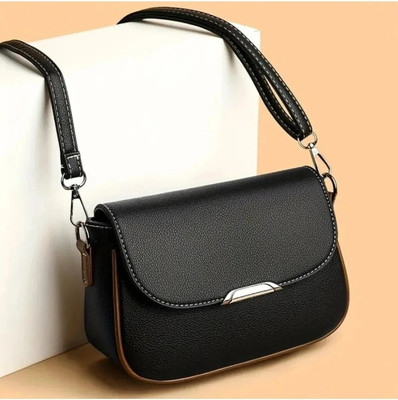 Svemir Orange Sling Bag Black Women Sling Bags