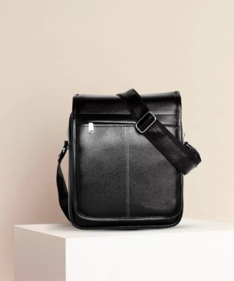 house of common Black Sling Bag Stylish Black Men Sling Bag_HOC