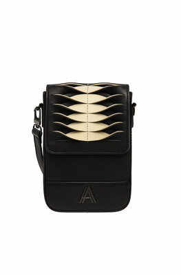 AKS & AD Blue Sling Bag Beneath the Surface Men's Phone Crossbody Bag | Genuine Leather | RFID