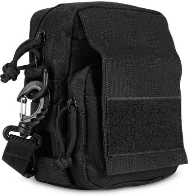 CarryTrip Black Sling Bag Unisex Tactical Sling Bag Shoulder Bag Hiking Bag Waist Bag Side Bag For Girls