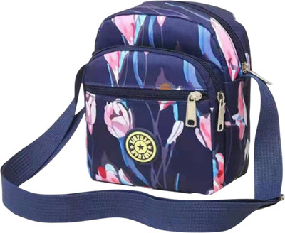 MOMISY Blue, Pink Sling Bag Bag For Women And Girls