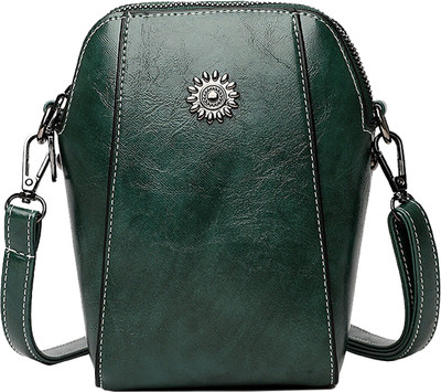 SYGA Green Sling Bag Women's Soft Leather Crossbody Mini Small Bag