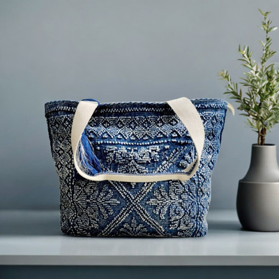 ToteAll Blue Tote Designer Handbag