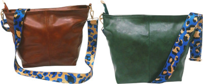 Dakota Brown, Green Sling Bag SKU84(Pack of 2)