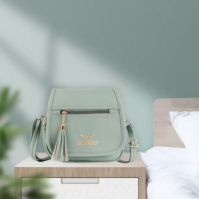 EMPIRE Green Shoulder Bag Premium PU Leather Stylish Ladies and Girls Adjustable & Detachable Strap Bag