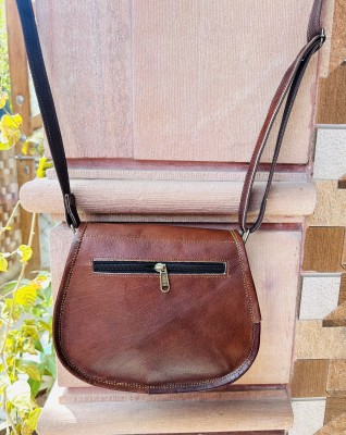 MADONA HANDICRAFT Brown Sling Bag Genuine Leather Crossbody Lady Bag