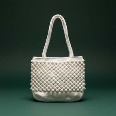 PA CREATION Beige Shoulder Bag Trendy Handmade Crochet Tote Bag | Boho Cream Shoulder Purse for Women