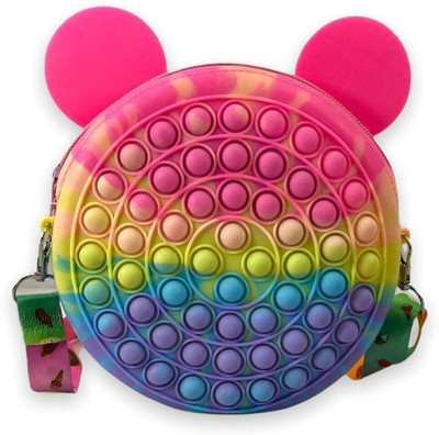 BST Red Sling Bag Kids popit bag round shape popit purse for kids popit sling bag