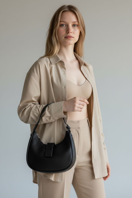 Pramadda Pure Luxury Black Sling Bag Stylish leather sling bag for women travel hand purse shoulder bag for girls