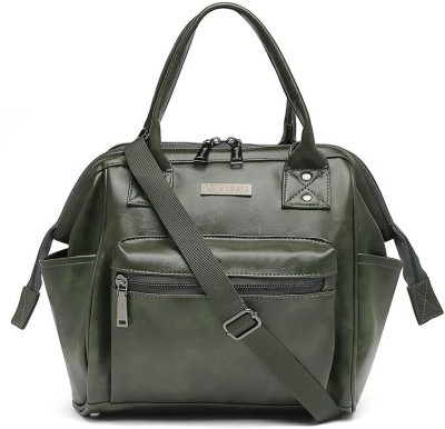 VISMIINTREND Green Satchel Stylish Vegan Leather Shoulder Sling | Ladies Work Bags | Rakhi Gifts