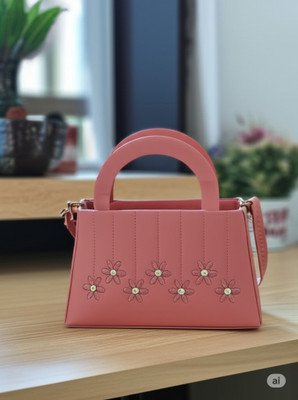 KrpValue Pink Shoulder Bag Embroidery Stylish
