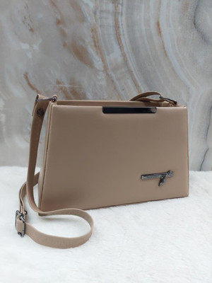 G GLAMORA Beige Sling Bag Stylish Sling Bag for Women with Adjustable Strap