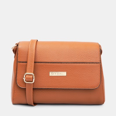 Mast & Harbour Brown Sling Bag Structured Sling Bag