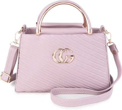 la glare Pink Sling Bag Sling Cross body Bag for women with Golden Handle | Pink