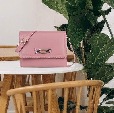 Reshu Pink Shoulder Bag women's sling cross-body bags with adjustable shoulder strap and 5 pocket