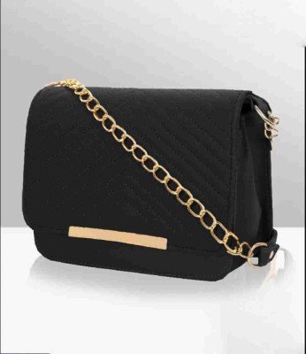 Cleto Black Sling Bag V BLACK DABBI_12