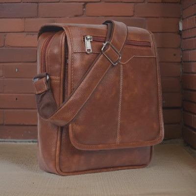 Shivra Tan Sling Bag Men Sling Bag side bag for men(S-11*11)