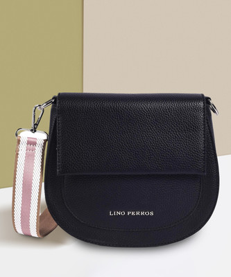 LINO PERROS Black Sling Bag Womens Black Hand Bag