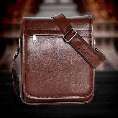 Shivra Brown Sling Bag Men Sling Bag extra large (S-11*8.5*3)