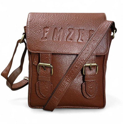 EMZEE Brown Sling Bag Leather Sling Bag