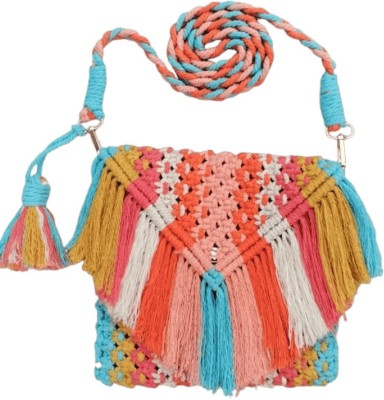 PRIMAH Multicolor Sling Bag RainbowRhapsody Macrame Sling bag