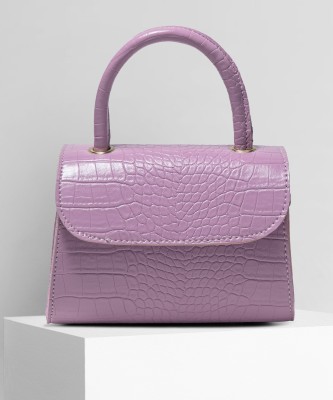 DONICY Purple Sling Bag Stylish Croco Slingbag