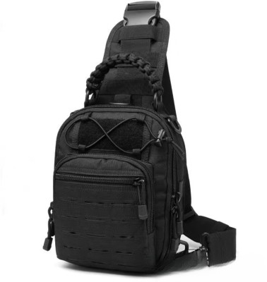 CarryTrip Black Sling Bag Tactical Small Sling Bag One Strap Backpack Shoulder Bag Men's Crossbody Bag