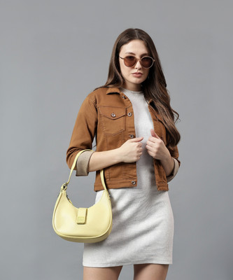 Pramadda Pure Luxury Yellow Sling Bag Stylish Aura Shoulder Sling Crossbody Handbag Purse For Women Girls.