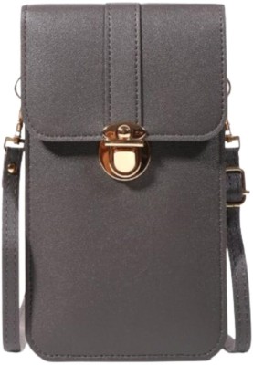 MOMISY Grey Sling Bag Women Cellphone Sling Bag Mobile Card Holder Wallet