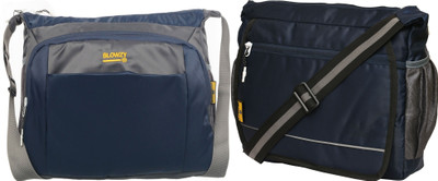 Blowzy Blue, Blue, Black Sling Bag Cross Body men's sling bag(Pack of 2)