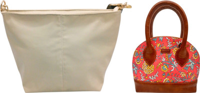 Dakota Pink, Beige Sling Bag STYLISH Bohemian Handbag for Girls & Womens(Pack of 2)