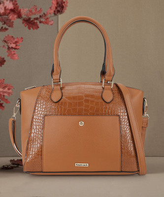 Fastrack Tan Satchel Textured