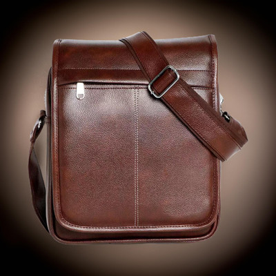 Shivra Brown Sling Bag Men Sling Bag extra large (S-11*8.5*3)