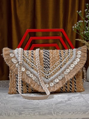 Anekaant Beige, Multicolor Sling Bag Sisal