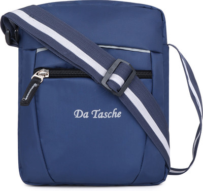 Da Tasche Blue Messenger Bag Twill Sling Blue