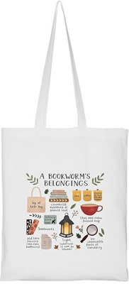 Clapcart White Tote A Bookworms Belongings