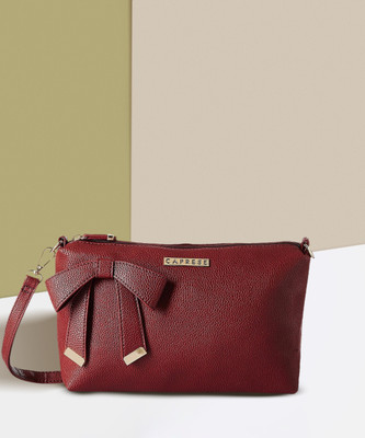 Caprese Maroon Sling Bag Alexandria Sling Medium Maroon