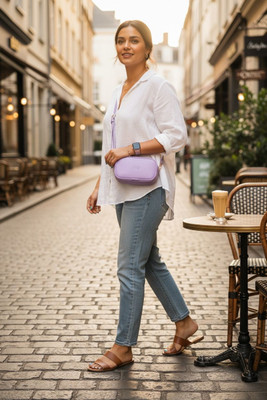 Pramadda Pure Luxury Purple Sling Bag Stylish leather shoulder sling crossbody bag for women travel & Daily use.