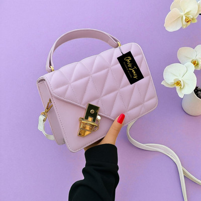 clarisjames Purple Sling Bag Aesthetic twist lock lavender slingbag for beautiful women