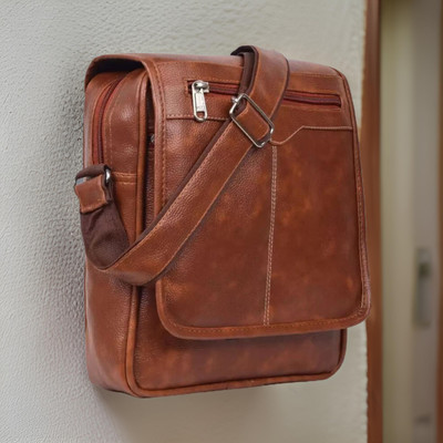 Shivra Tan Sling Bag Men Sling Bag side bag for men(S-12*11)