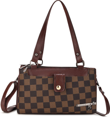 AVERAA Brown Hand-held Bag New Stylish Handbag For Womens And Girls