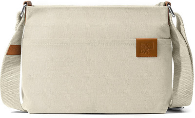 DailyObjects White Sling Bag All White Sunday Crossbody