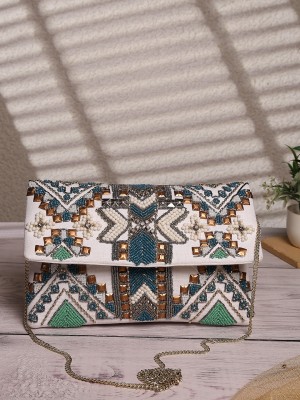 Anekaant White, Multicolor Sling Bag Tribal