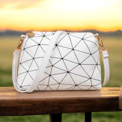 Baffy White Sling Bag women sling bag white colour